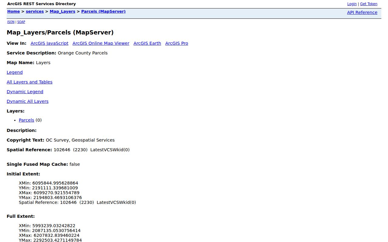 Orange County residents directory OC GIS parcel service