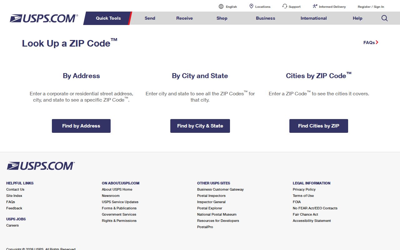 Orange County ZIP code directory USPS ZIP lookup